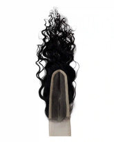 Closure HD 2x6 bouclée brun foncé #1B Raw Hair 100% naturel. Format rectangulaire, boucles définies, raie centrale glamour. Durée 3-5 ans. France.