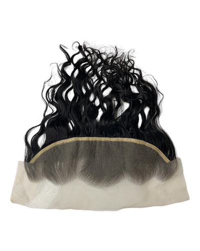 Lace Frontale Raw Hair Bouclée Brun Foncé #1B - 13x4 16 Pouces