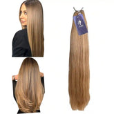 Extensions Cheveux Lisses NahaHair – Blond Miel Vénitienne #18, texture naturelle premium