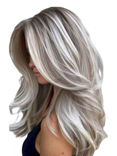alt="Extensions Cheveux Lisses NahaHair – Châtain Très Clair Blond Cendré #4/60, texture naturelle premium"