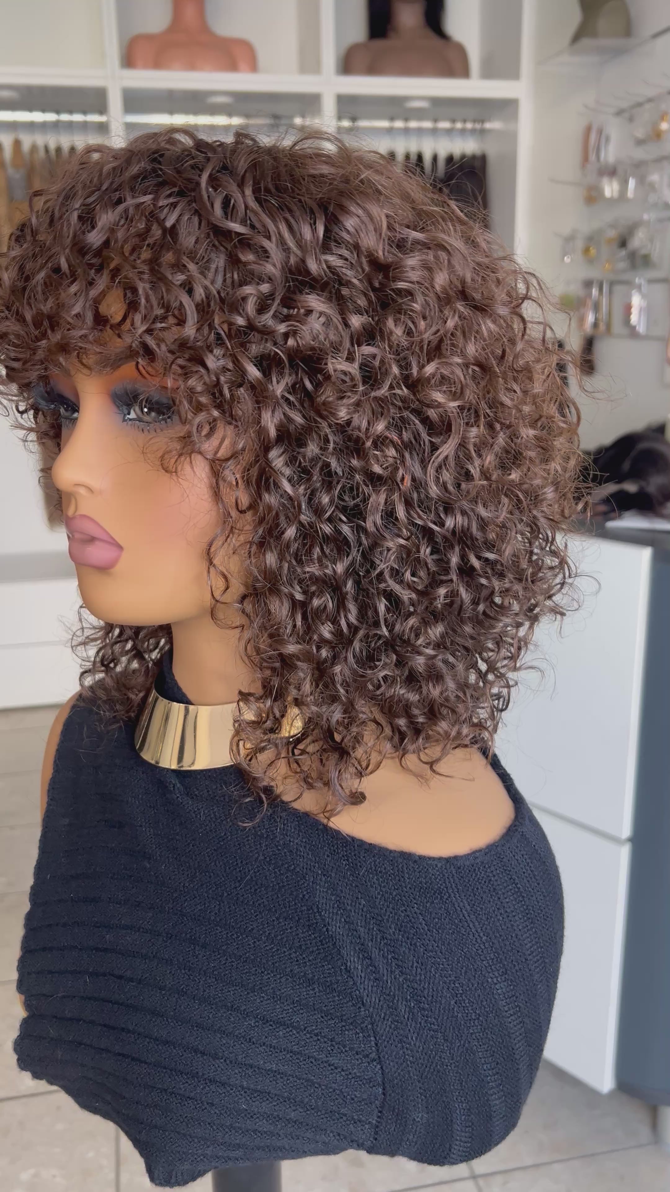 Perruque Cheveux NahaHair – LUCIE, 100 % cheveux humains, naturelle et facile à coiffer