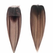 Closure HD 5x5 - Lisse méché #2/613 - 18 Pouces - Raw Hair 100% Naturel