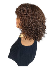 Perruque Lucie 10’’ – Cheveux Bouclés Naturels Châtain Clair #2
