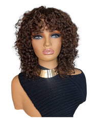 Perruque Lucie 10’’ – Cheveux Bouclés Naturels Châtain Clair #2