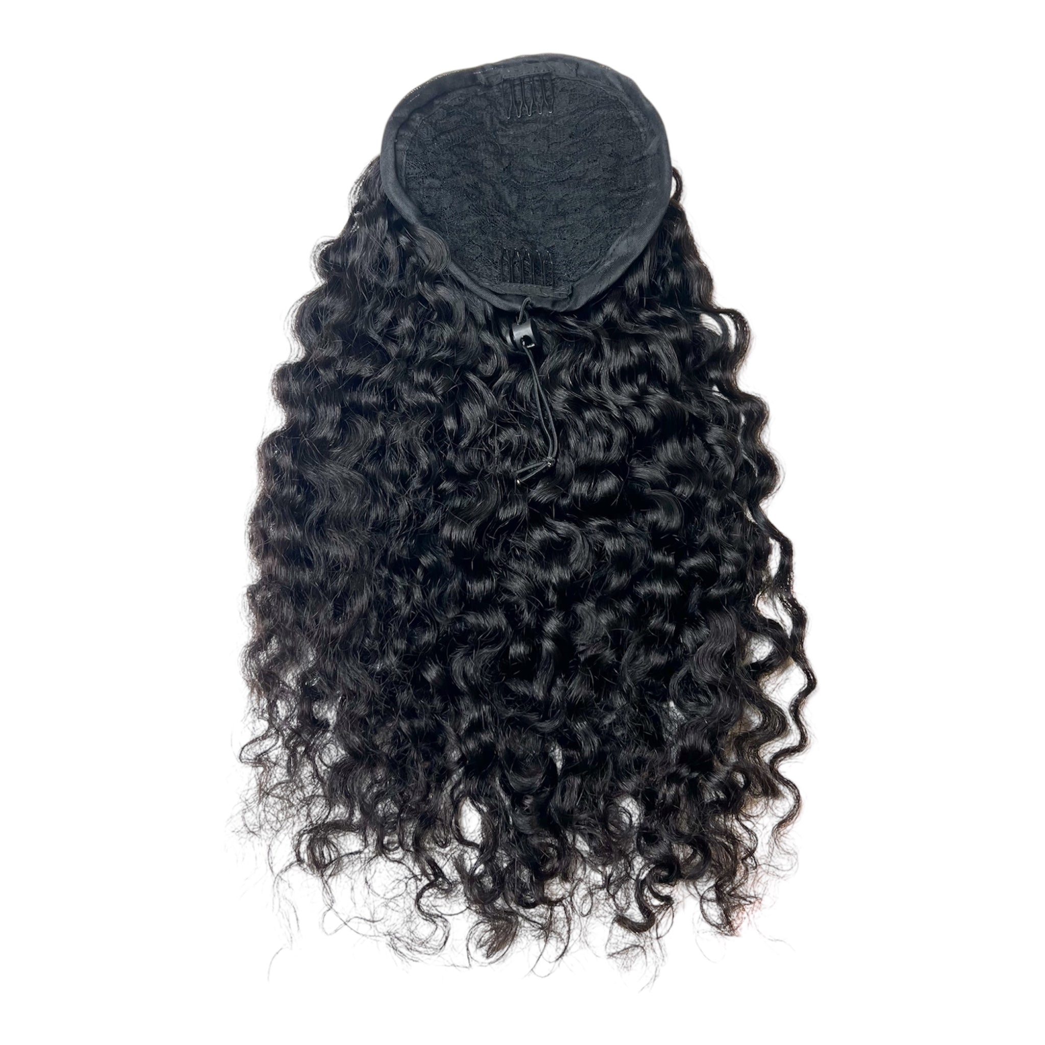 Queue de Cheval – Cheveux Bruts Bouclés 1B, 100 % Naturels
