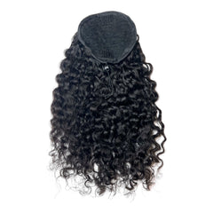 Queue de Cheval – Cheveux Bruts Bouclés 1B, 100 % Naturels