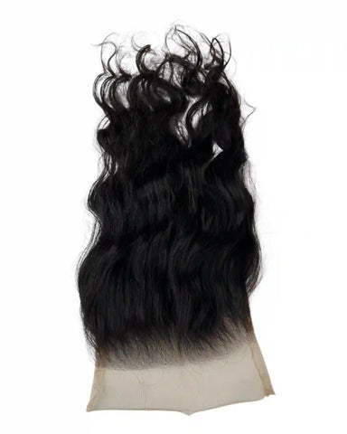 Closure HD 6x6 ondulée brun foncé #1B Raw Hair 100% naturel. Format grand, polyvalence maximale, dentelle invisible. Durée 3-5 ans. France.