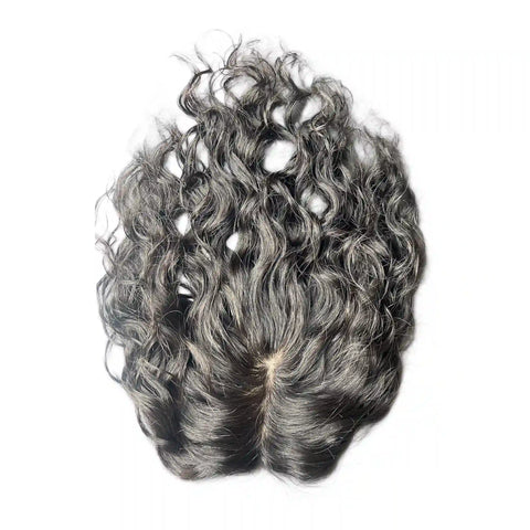 Closure volumateur topper 5x5 bouclé #1B Cheveux Bruts 100% naturels. Volume instantané, polyvalence maximale, solution alopécie. Durée 3-5 ans. France.