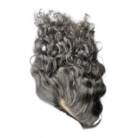 Closure volumateur topper 5x5 bouclé #1B Cheveux Bruts 100% naturels. Volume instantané, polyvalence maximale, solution alopécie. Durée 3-5 ans. France.