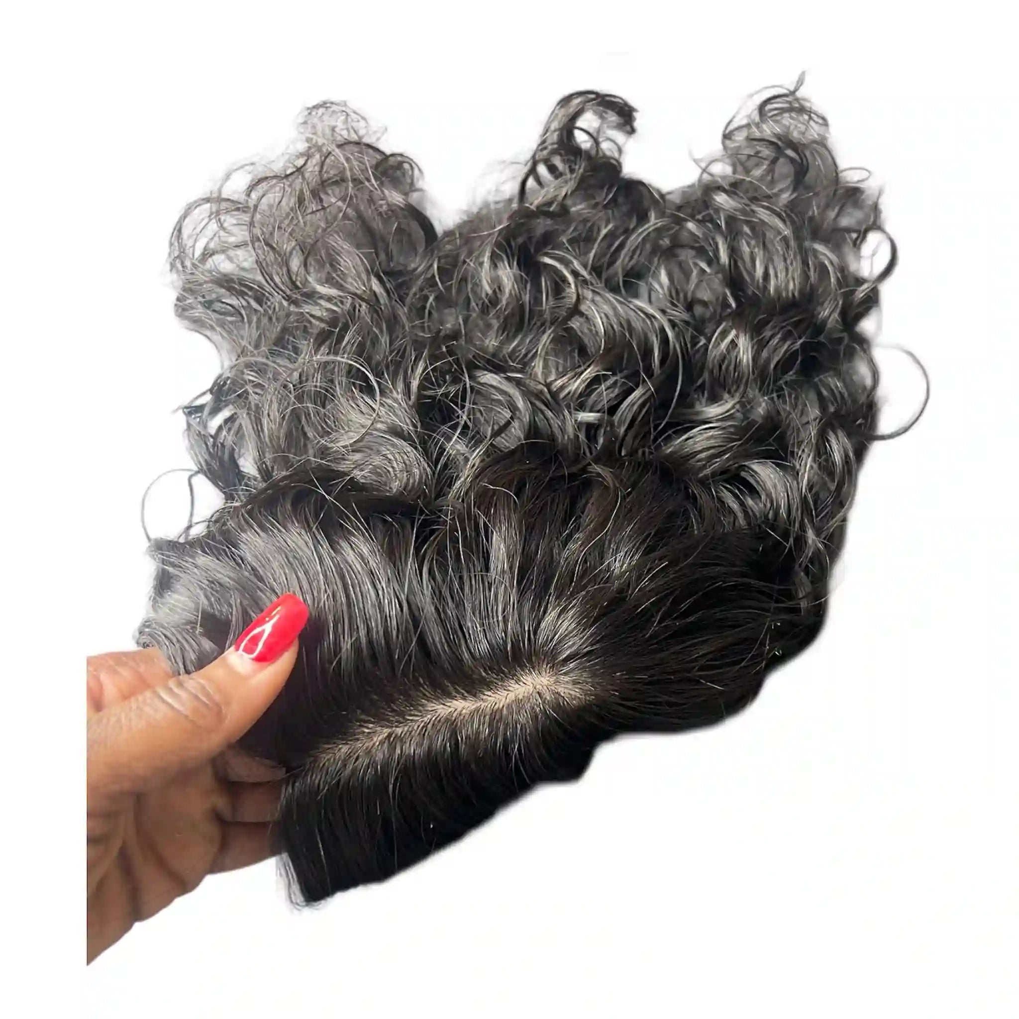 Closure volumateur topper 5x5 bouclé #1B Cheveux Bruts 100% naturels. Volume instantané, polyvalence maximale, solution alopécie. Durée 3-5 ans. France.