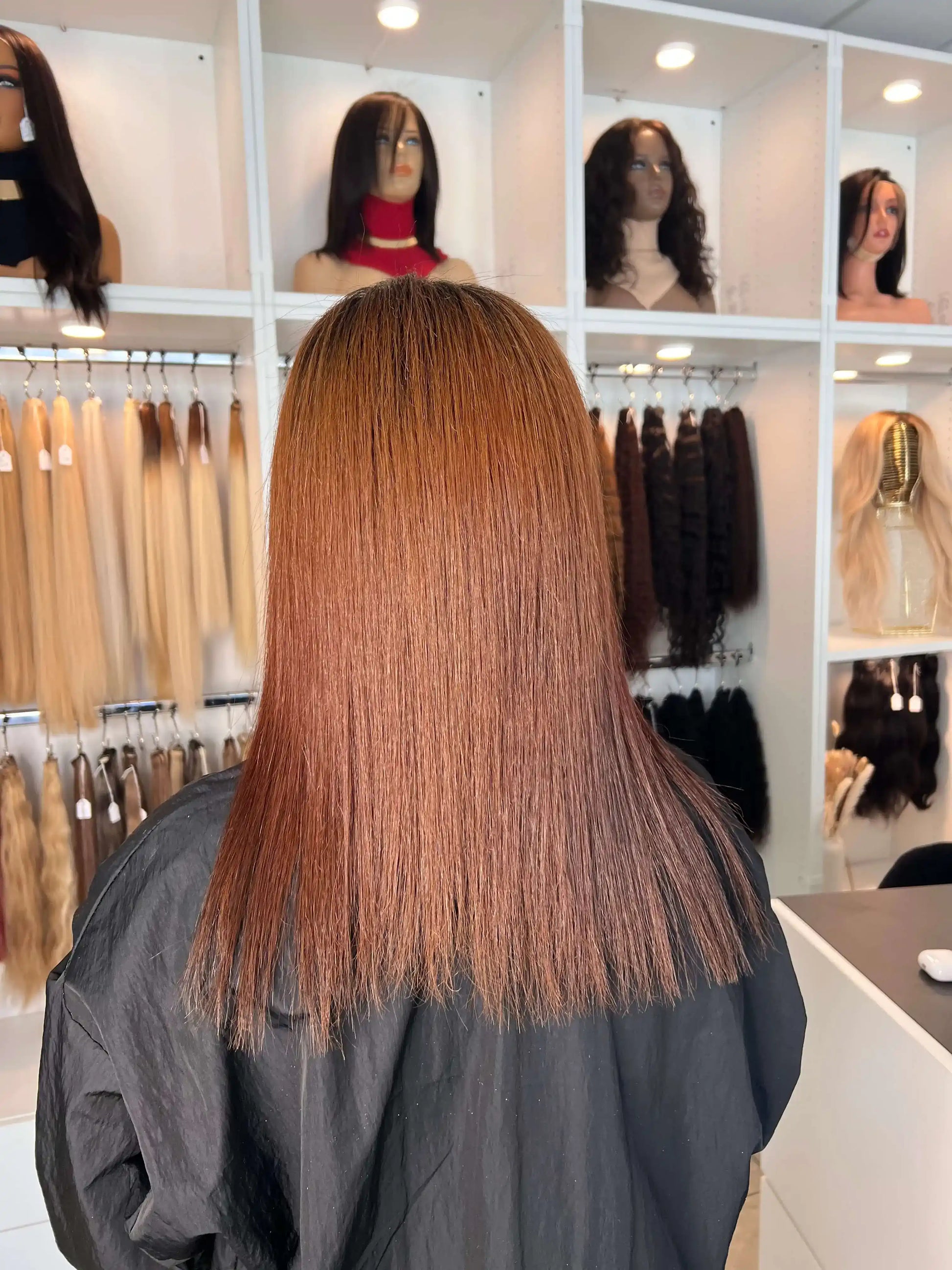 Extensions Cheveux Bruts Lisses Roux #27 - Éclat Cuivré-Nahahair-France