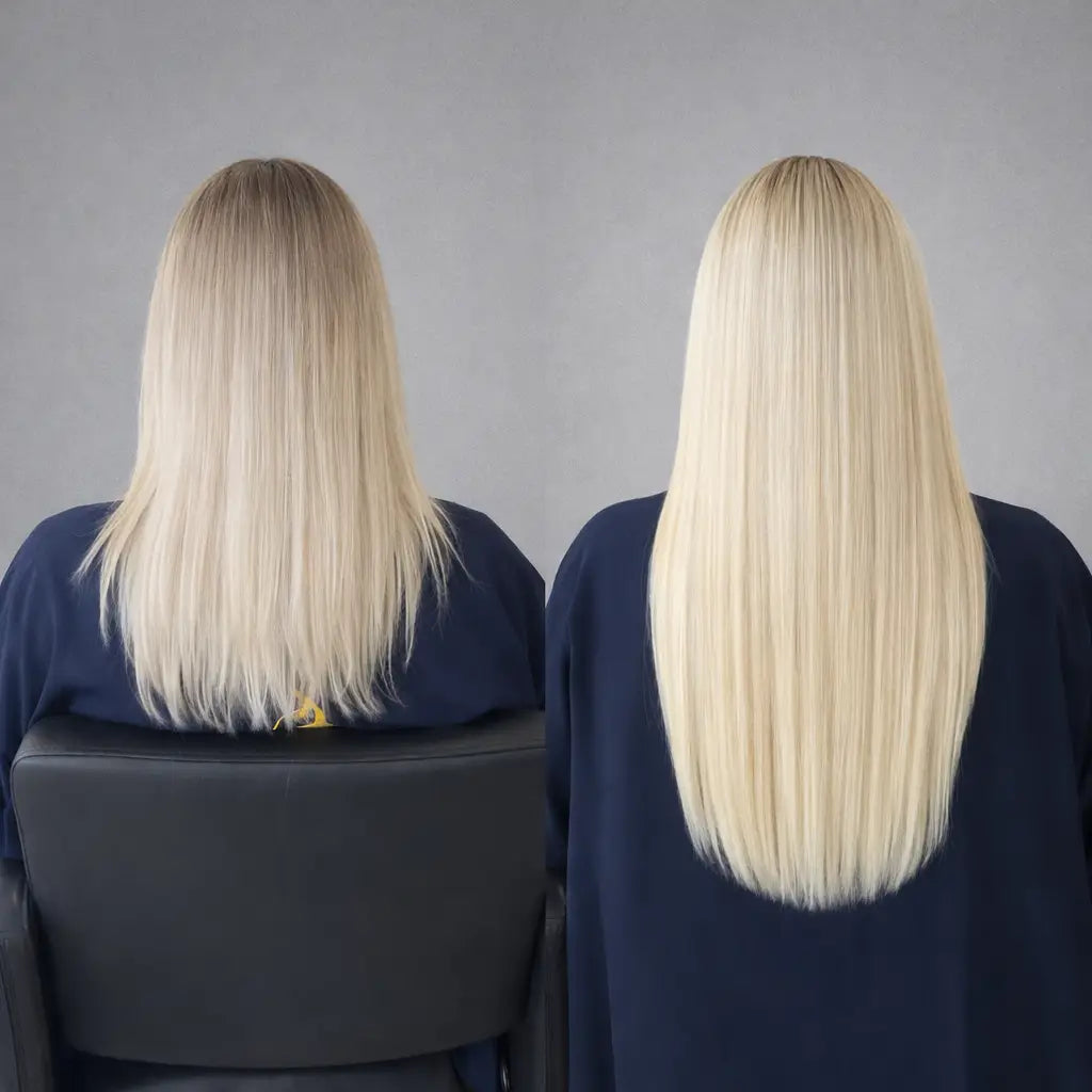 Sublimez votre look avec nos extensions 100% cheveux vierges Raw Hair en blond platine #613. Cette teinte ultra lumineuse et éclatante est parfaite pour un look glamour ou comme base idéale pour toutes les colorations pastel.