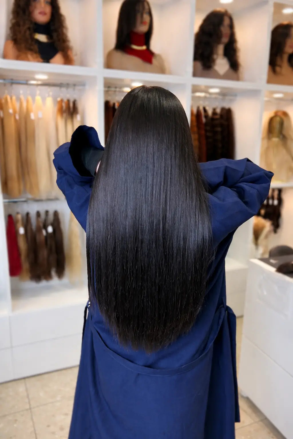 Extensions Raw Hair Lisses Brun Foncé #1B - Luxe Naturel -Nahahair