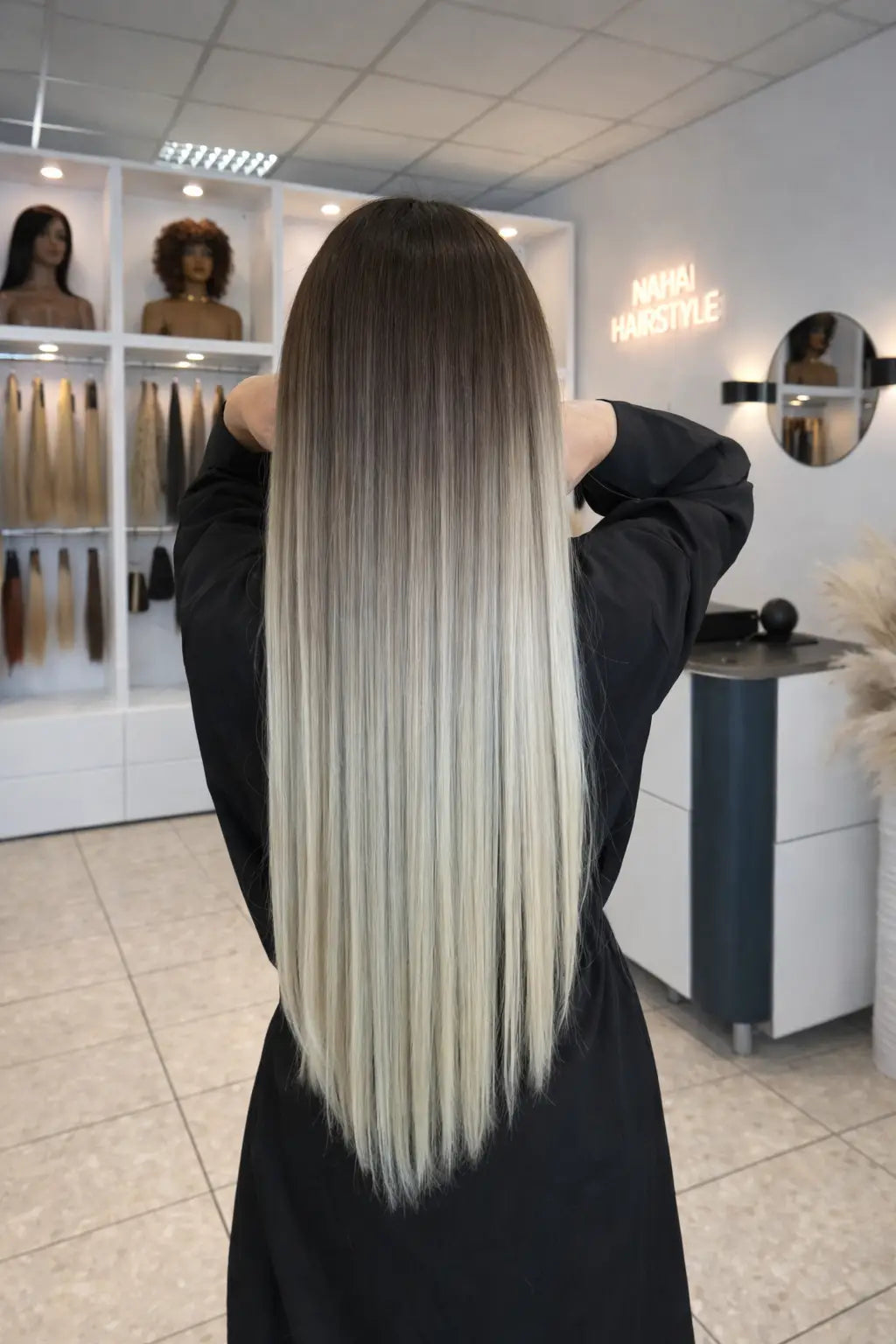 Extensions Raw Hair Lisses Tie and Dye #4/613 - Ombré Progressif -Nahahair