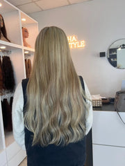 Extensions Raw Hair Ondulés Méché #4/613 - Balayage Lumineux Ondulé