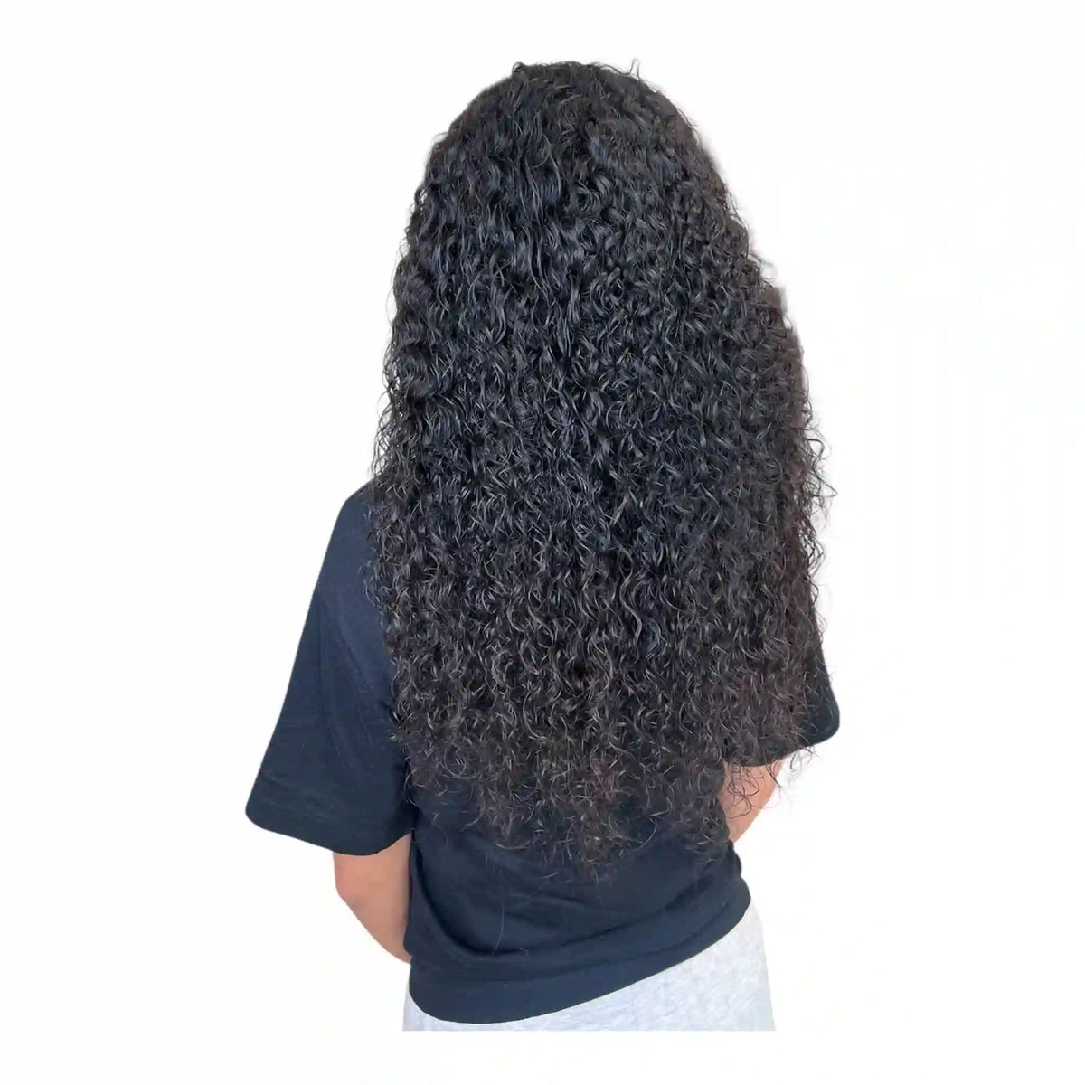 Extensions Cheveux Bouclés NahaHair – Brun Foncé 1B, 100 % cheveux humains, texture naturelle