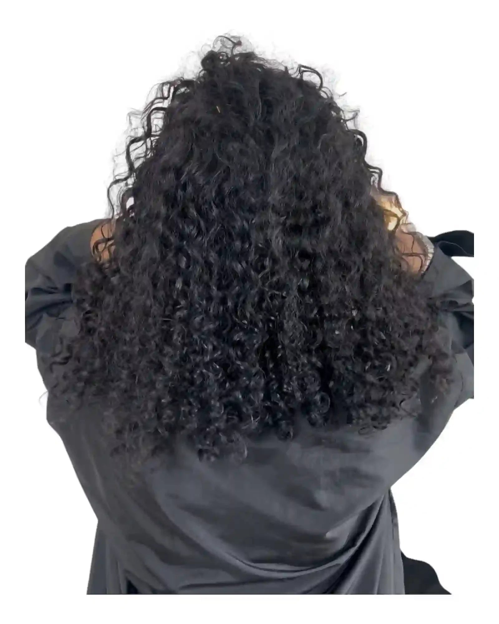 Extensions Cheveux Bouclés NahaHair – Brun Foncé 1B, 100 % cheveux humains, texture naturelle