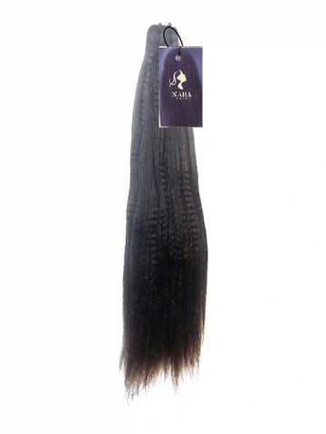 Extensions Cheveux Kinky Crépus NahaHair – Brun Foncé #1B, 100% cheveux humains Raw Hair, texture afro naturelle
