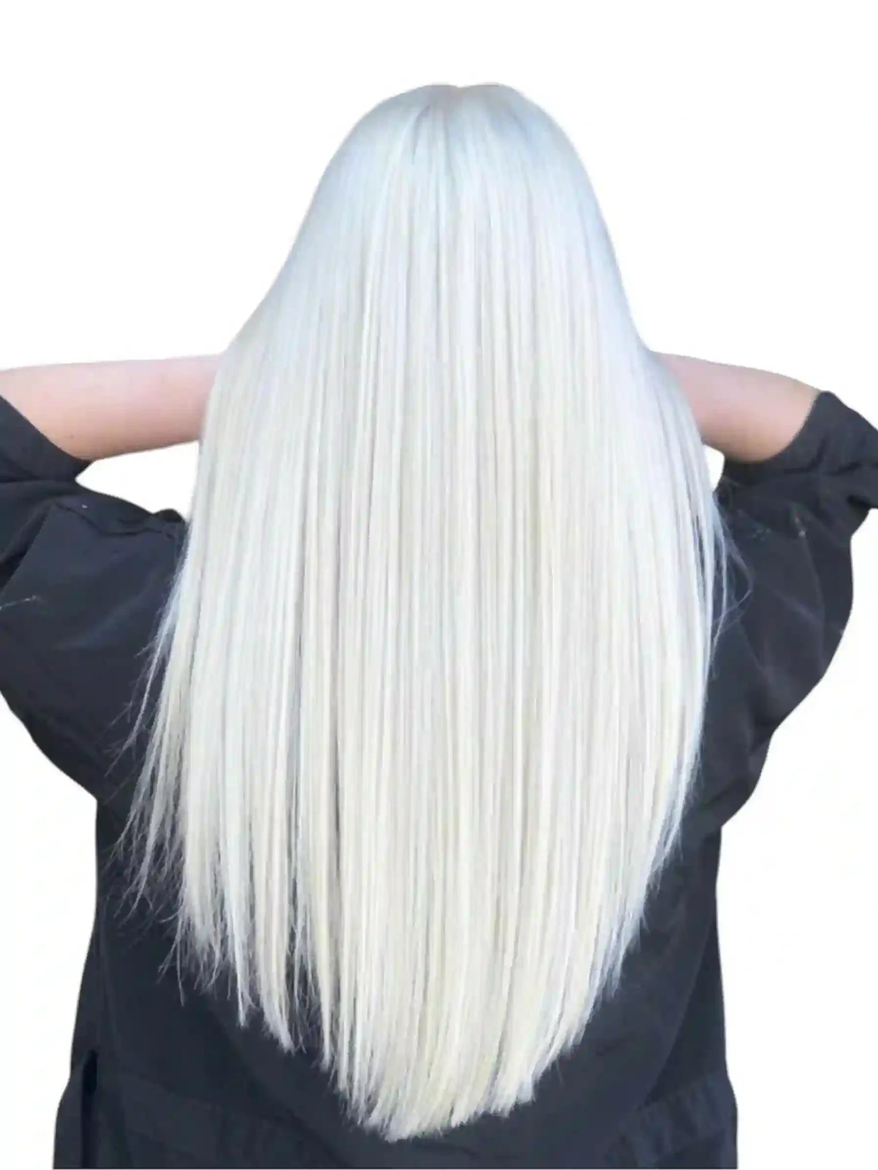 Extensions Cheveux Lisses NahaHair – Blond/Blanc #60, 100 % cheveux humains, texture premium