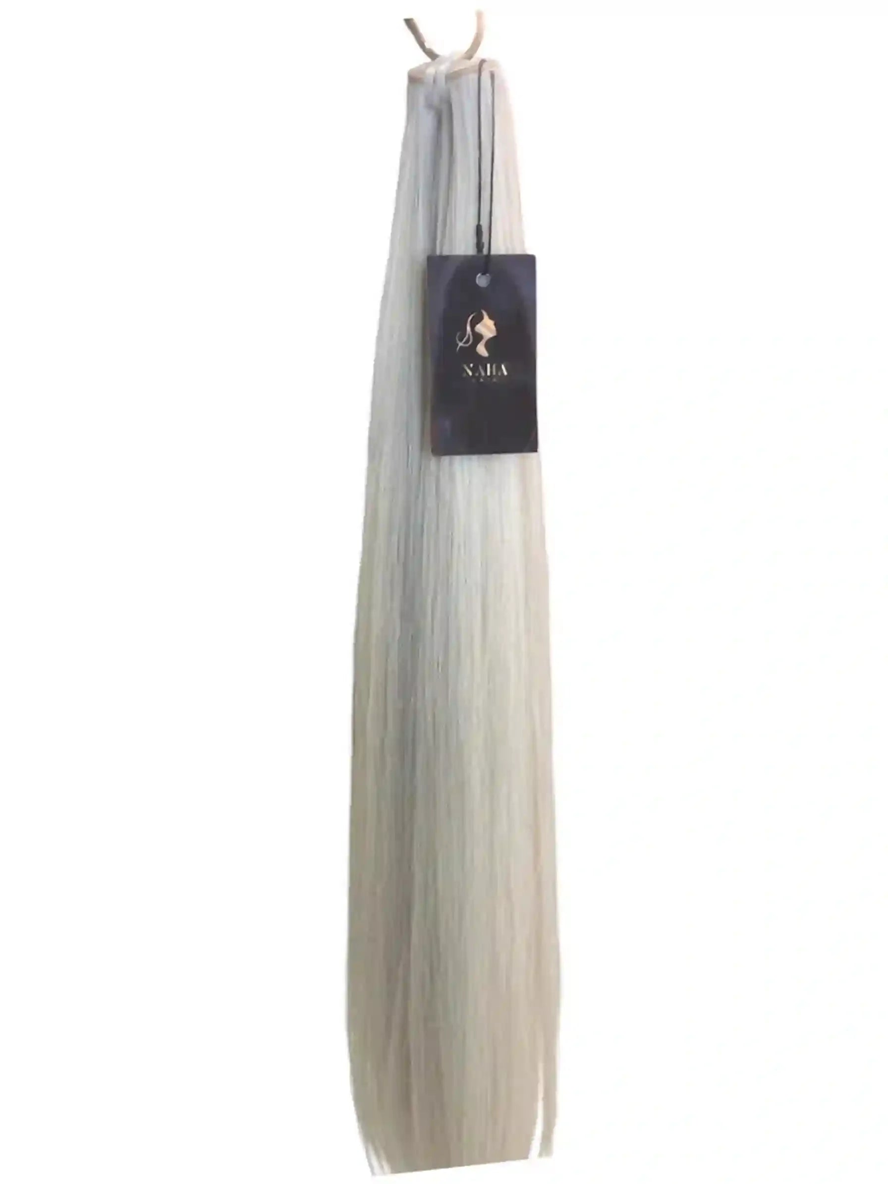 Extensions Cheveux Lisses NahaHair – Blond/Blanc #60, 100 % cheveux humains, texture premium