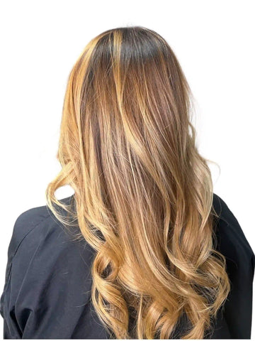 Extensions Cheveux Lisses NahaHair – Blond Miel Vénitienne #18, texture naturelle premium