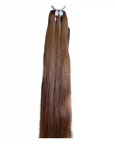 Extensions Cheveux Lisses NahaHair – Brown #4, 100 % cheveux humains, texture premium