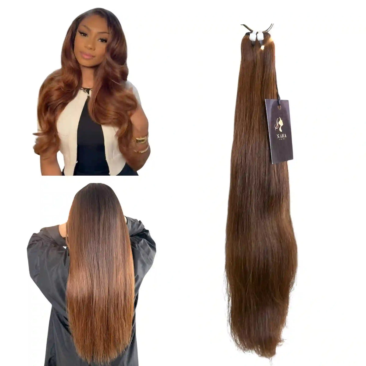 Extensions Cheveux Naturels Lisses Brown #4 - Raw Hair