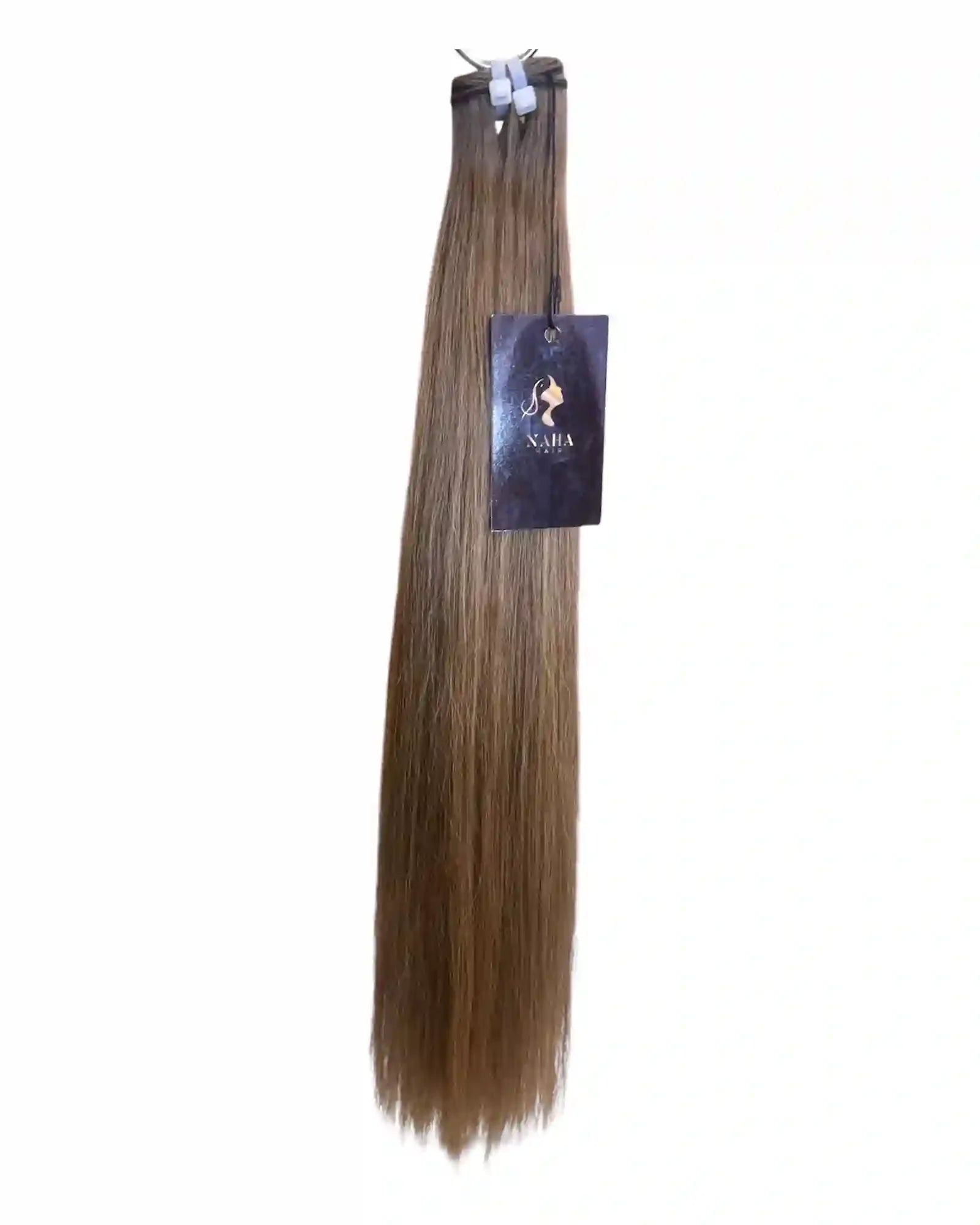 Texture extensions cheveux lisses brun méché - Cheveux humains naturels qualité premium - NahaHair