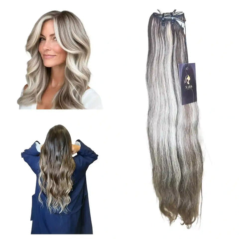 Extensions Cheveux Ondulés NahaHair – Méché #2613, 100 % cheveux humains, texture naturelle