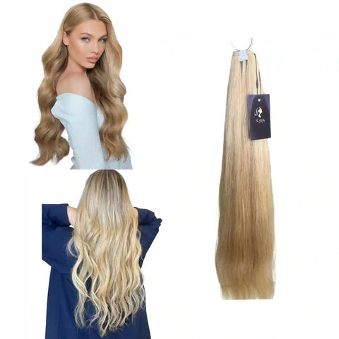 Extensions Cheveux Lisses NahaHair – Blond Miel #16, 100 % naturels, texture premium