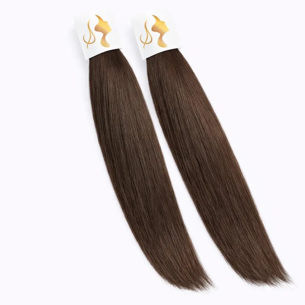 Extensions Raw Hair Lisses Châtain #2 - Brun Chocolat Profond -Nahahair