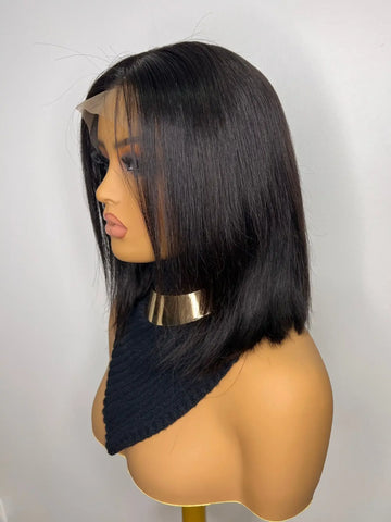 Perruque Cheveux NahaHair – MONICA, 100 % cheveux humains, naturelle et facile à coiffer