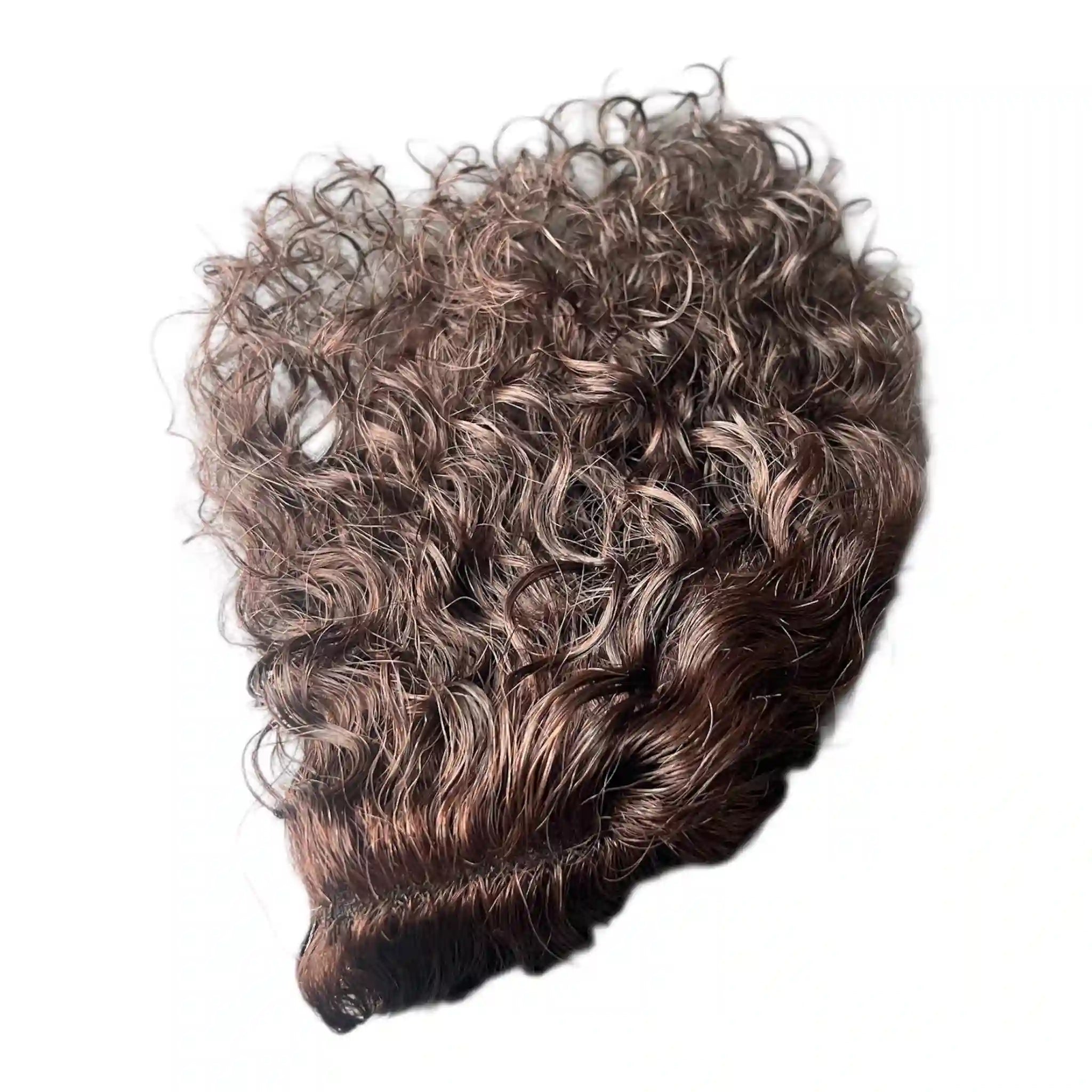 Volumateur topper 4x4 bouclé Cheveux Bruts 100% naturels. Volume instantané au sommet, solution alopécie, dentelle invisible. Durée 3-5 ans. France.