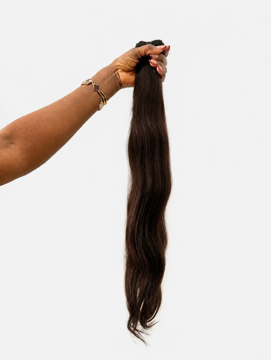 Extensions Raw Hair Lisses Châtain #2 - Brun Chocolat Profond -Nahahair