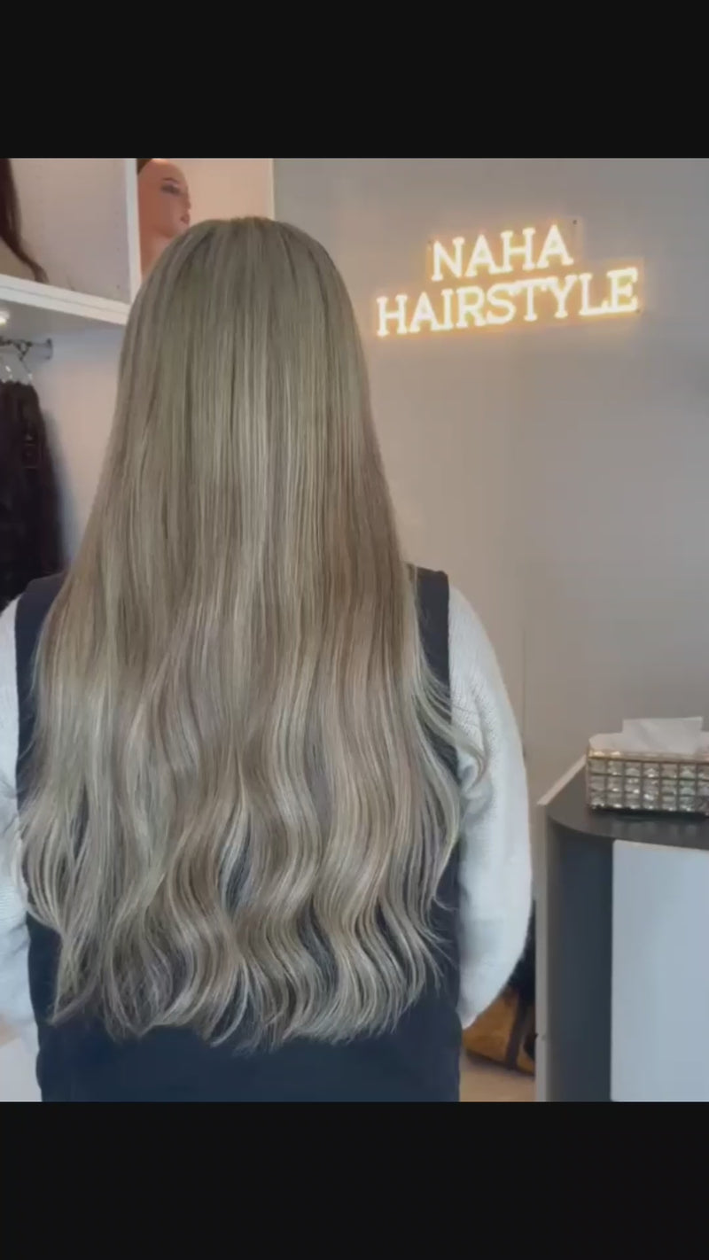 Extensions Raw Hair Ondulés Méché #4/613 - Balayage Lumineux Ondulé